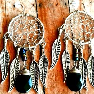 Handmade Dreamcatcher Dangling Pair of Earrings